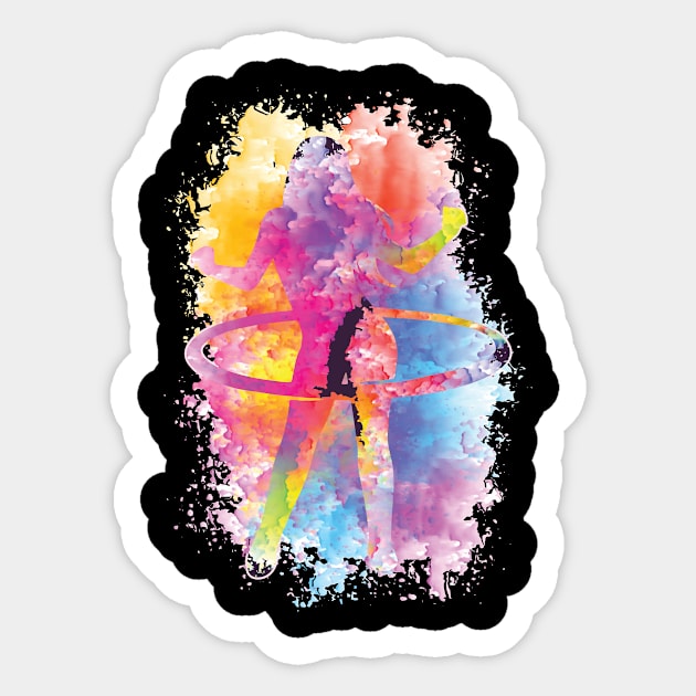 AESTHETIC HULA HOOP WATERCOLOR Sticker by G33KT33S